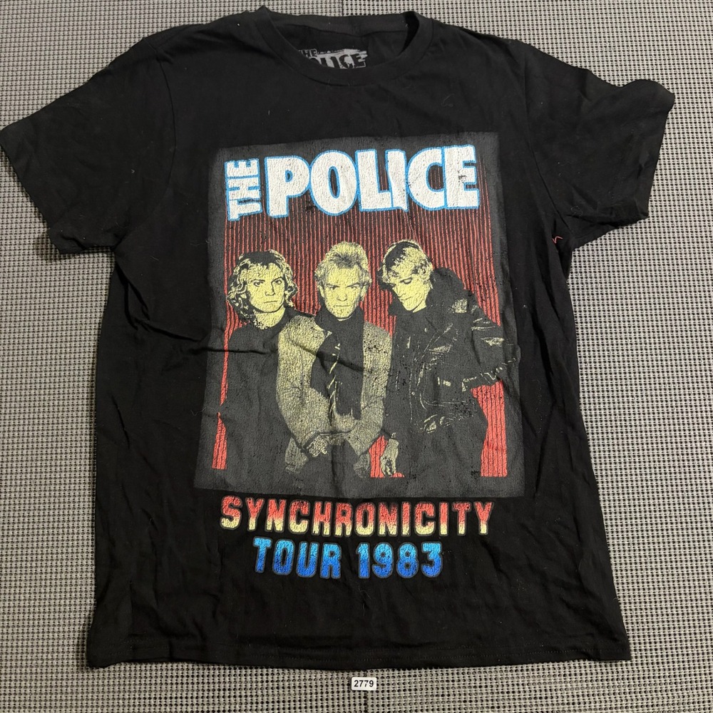 The Police Synchronicity Tour 1983 T-Shirt Black S